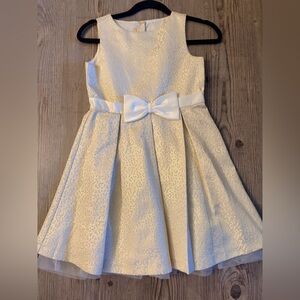Gymboree Cream and Silver Lace Dress